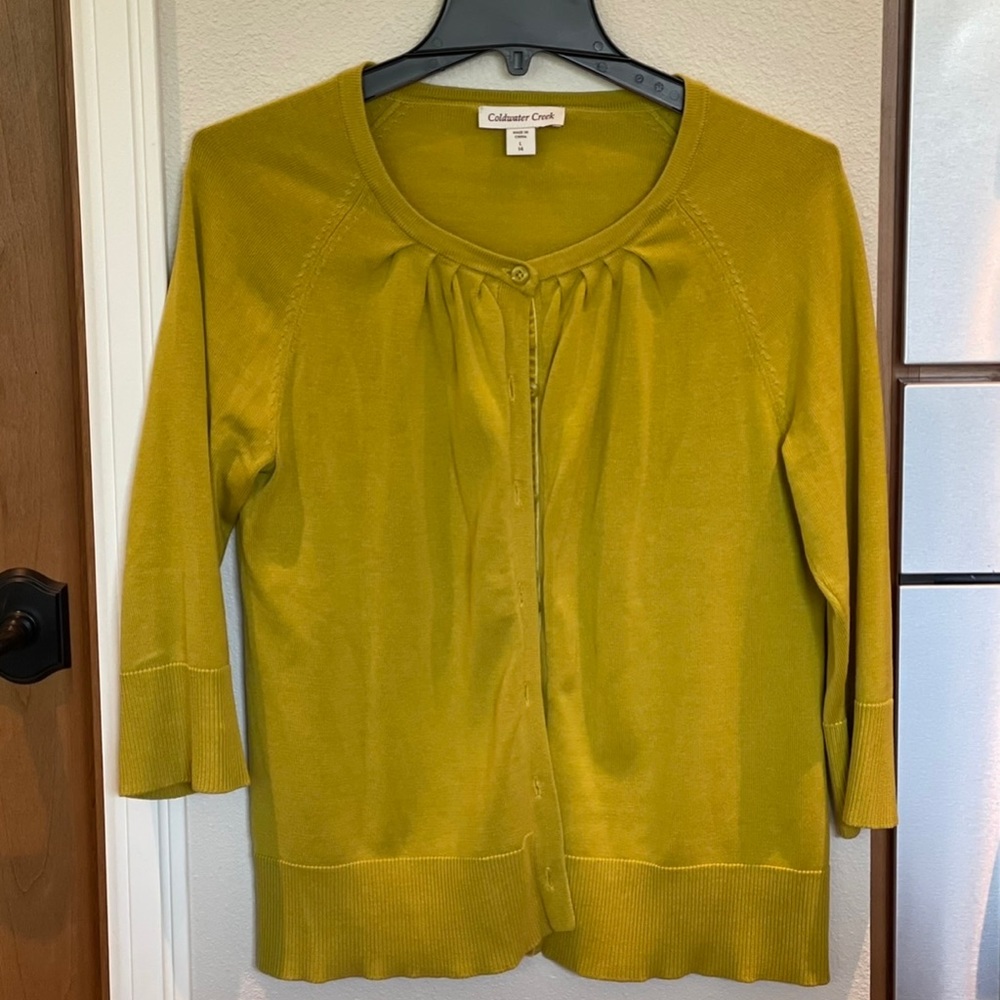 Coldwater Creek Silk-Blend Cardigan